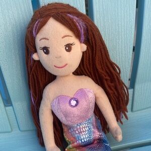 Colorful Aurora Mermaid Plush Doll